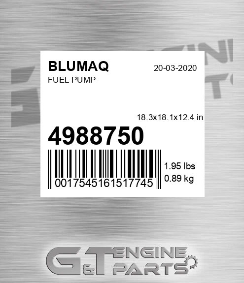 4988750 Fuel Pump for BLUMAQ