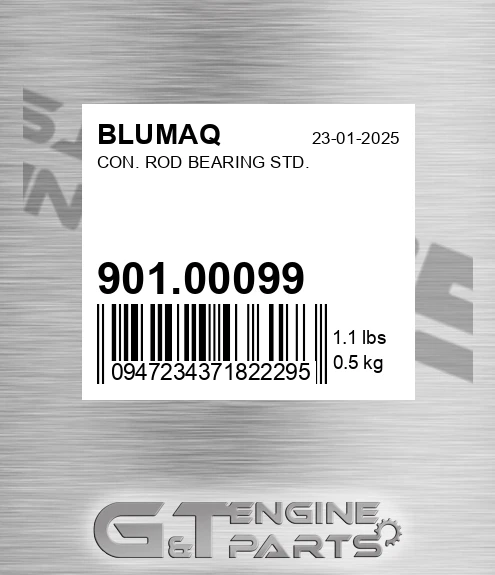 901.00099 Con. Rod Bearing Std. for BLUMAQ