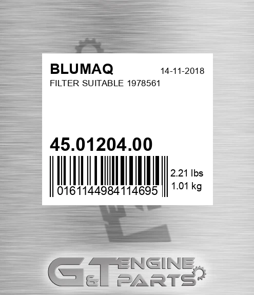 45.01204.00 Filter Suitable 1978561