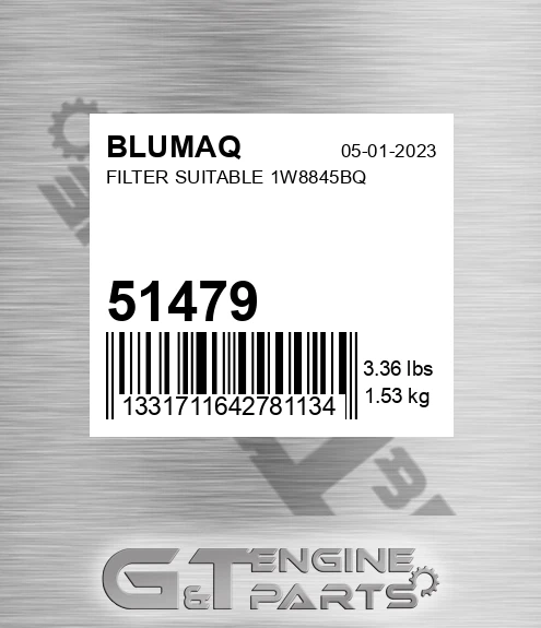 51479 Filter Suitable 1w8845bq for BLUMAQ