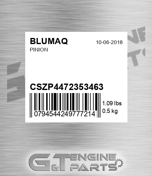 CSZP4472353463 Pinion