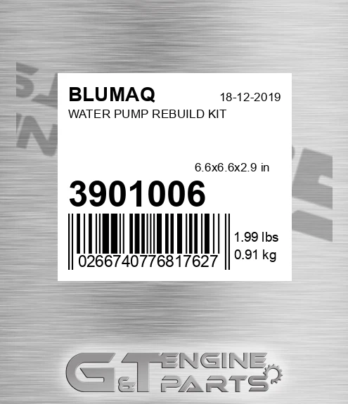 390-1006 BLUMAQ Water Pump Rebuild Kit