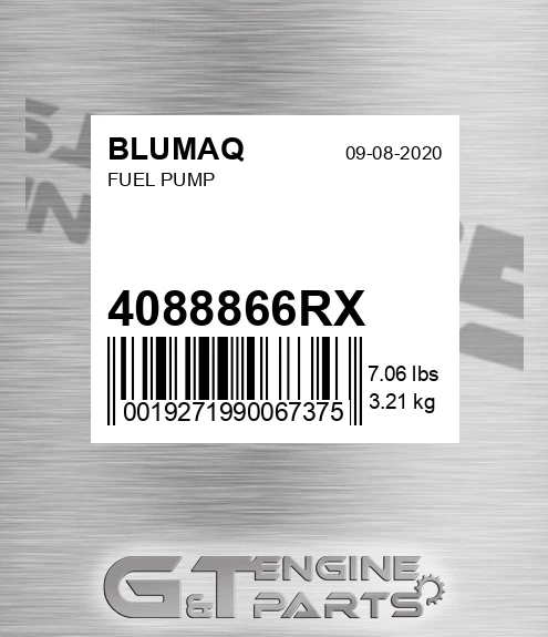 4088866RX Fuel Pump for BLUMAQ