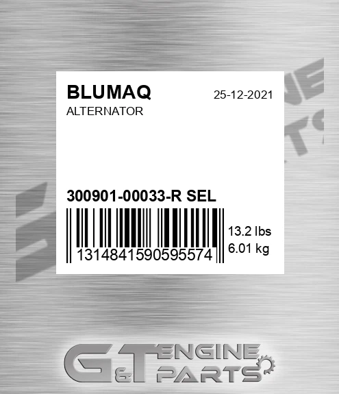 300901-00033-R+SEL Alternator