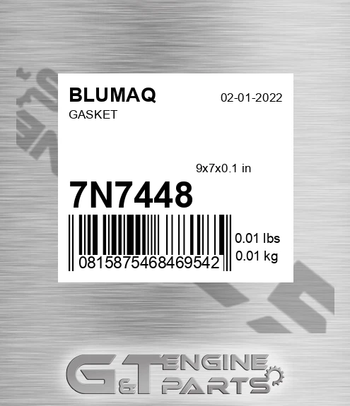 7N-7448 Gasket for BLUMAQ