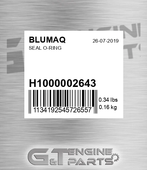 H1000002643 Seal O-ring for BLUMAQ