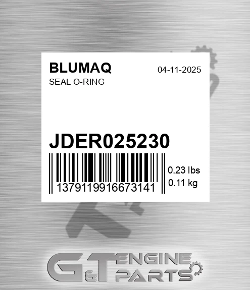 JDER025230 Seal O-ring for BLUMAQ