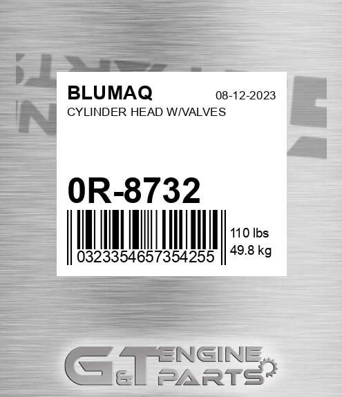 0R-8732 Cylinder Head W/valves for BLUMAQ