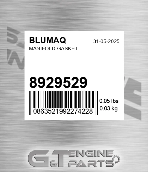 8929529 Manifold Gasket for BLUMAQ