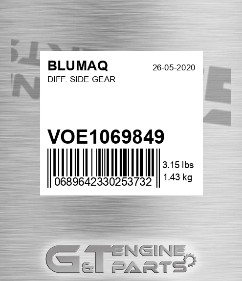 VOE1069849 Diff. Side Gear for BLUMAQ