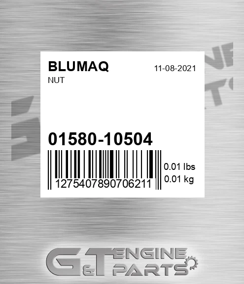 01580-10504 Nut for BLUMAQ