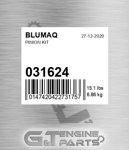031.624 Pinion Kit for BLUMAQ