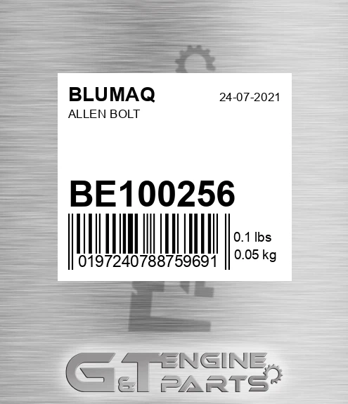 BE100256 BLUMAQ Allen Bolt