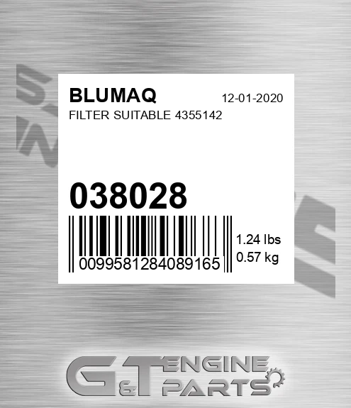 038.028 Filter Suitable 4355142 for BLUMAQ