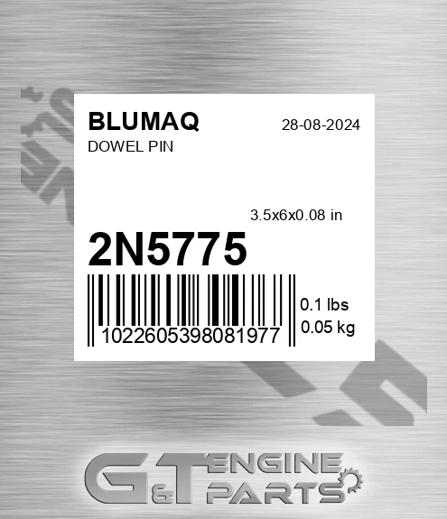 2N-5775 Dowel Pin for BLUMAQ