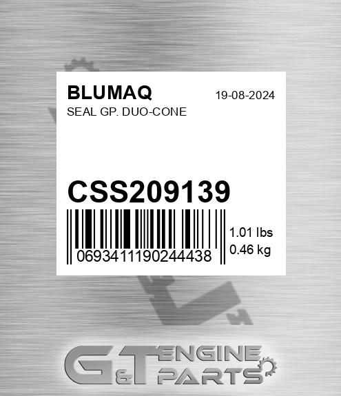CSS209139 Seal Gp. Duo-cone