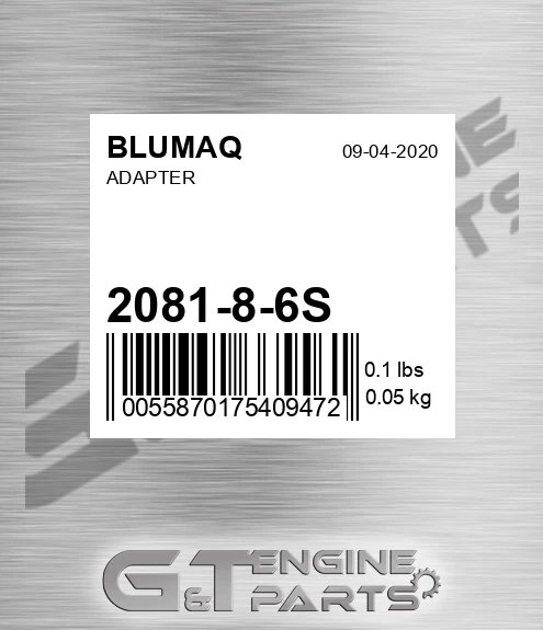 2081-8-6S Adapter for BLUMAQ