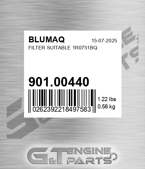 901.00440 Filter Suitable 1r0751bq for BLUMAQ
