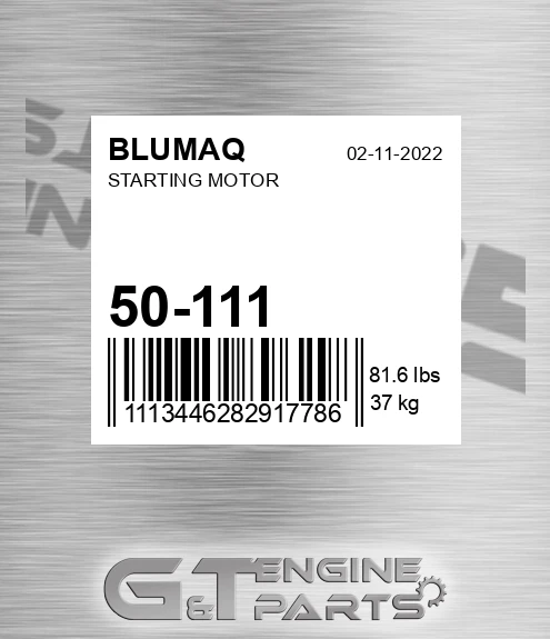 50-111 Starting Motor for BLUMAQ