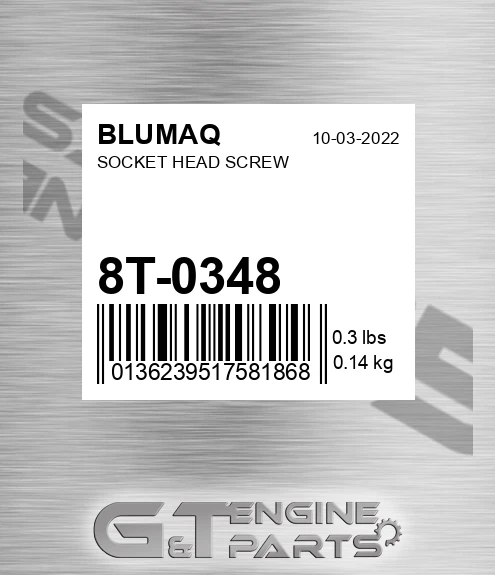 8T-0348 Socket Head Screw