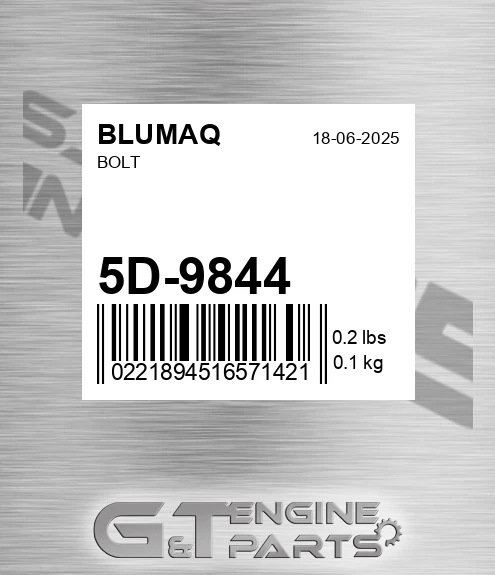 5D-9844 Bolt for BLUMAQ