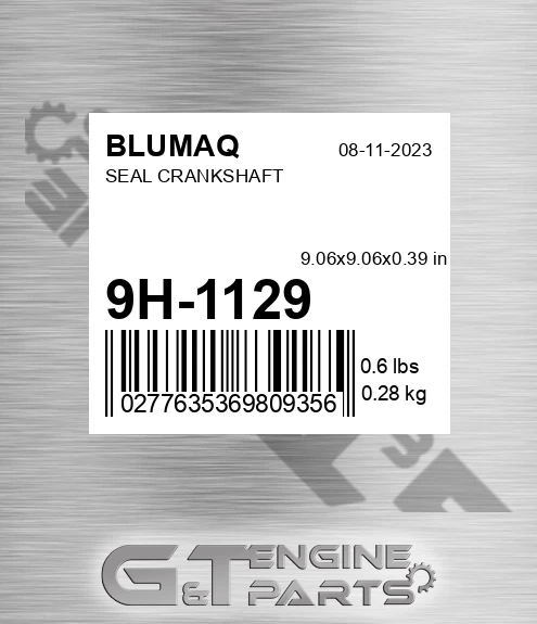 9H-1129 Seal Crankshaft for BLUMAQ