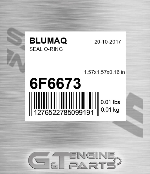 6F-6673 Seal O-ring for BLUMAQ