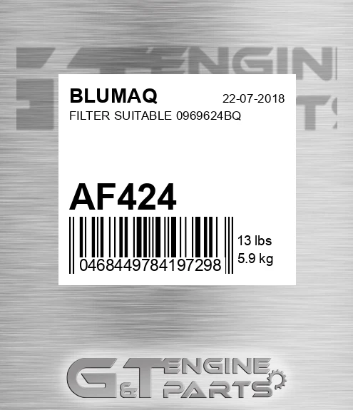 AF424 Filter Suitable 0969624bq