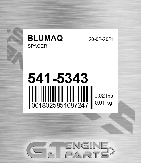 541-5343 Spacer for BLUMAQ