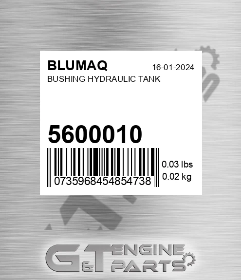 5600010 BLUMAQ Bushing Hydraulic Tank
