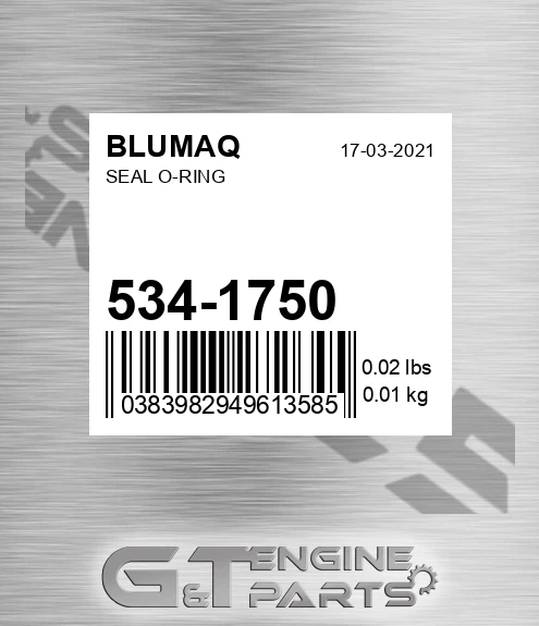 534-1750 Seal O-ring for BLUMAQ