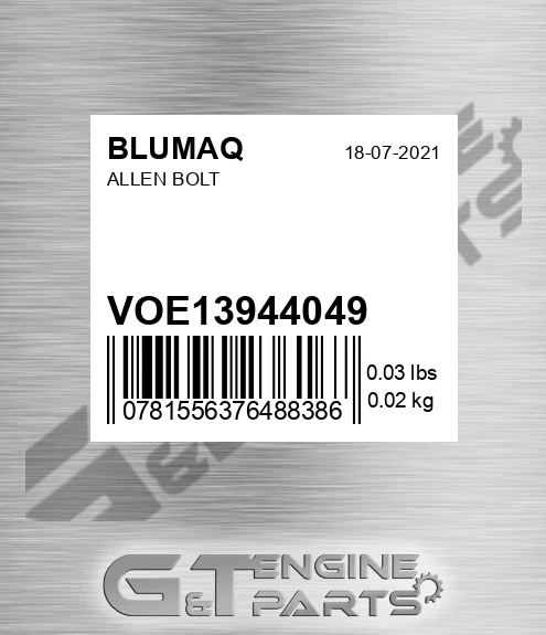 VOE13944049 Allen Bolt for BLUMAQ