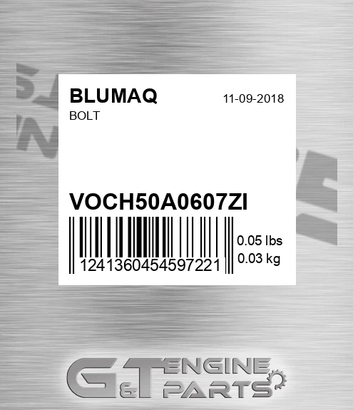 VOCH50A-0607ZI Bolt for BLUMAQ