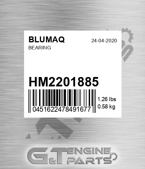 HM2201885 Tapered Roller Beari for BLUMAQ