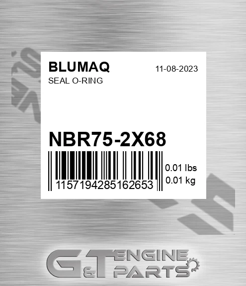 NBR75/2X68 Seal O-ring for BLUMAQ