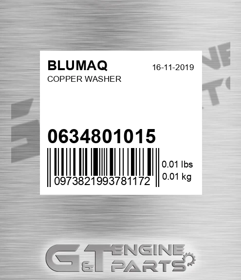 0634801015 BLUMAQ Copper Washer