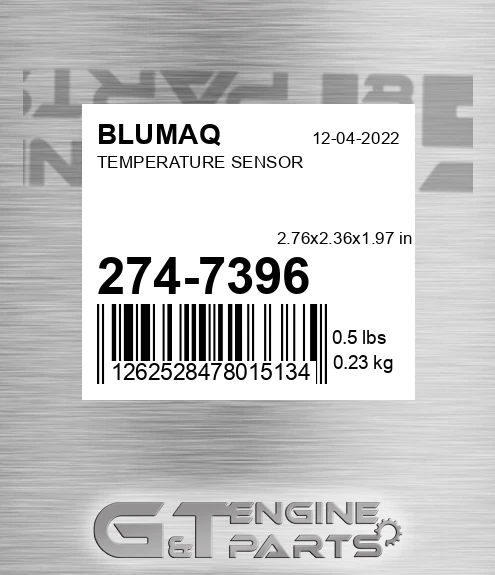 274-7396 Temperature Sensor for BLUMAQ