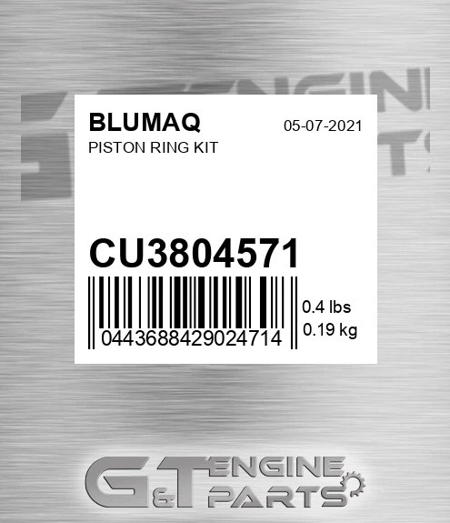 CU3804571 BLUMAQ Piston Ring Kit