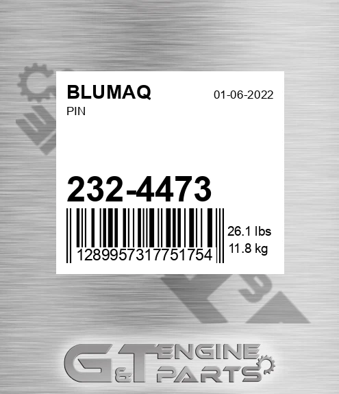232-4473 Pin for BLUMAQ