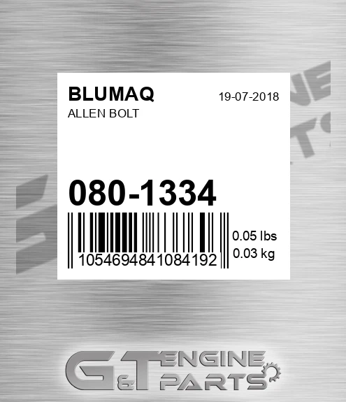 080-1334 Allen Bolt for BLUMAQ