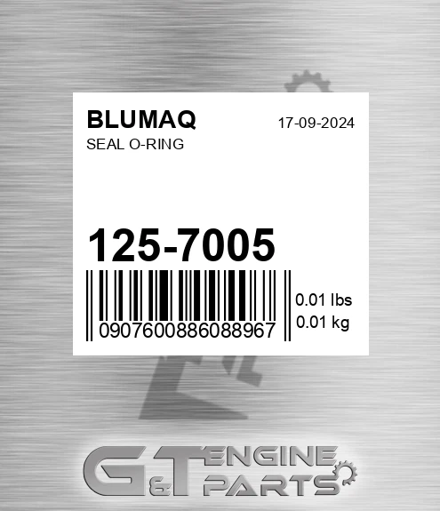 125-7005 Seal O-ring for BLUMAQ
