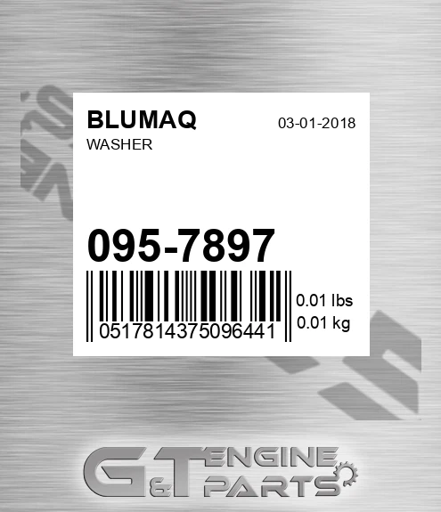 095-7897 Washer for BLUMAQ
