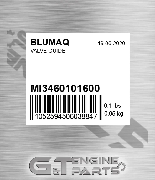 MI34601-01600 Valve Guide for BLUMAQ