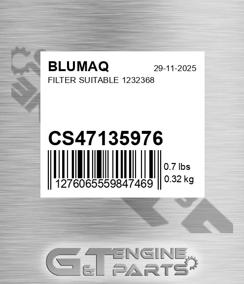 CS47135976 Filter Suitable 1232368