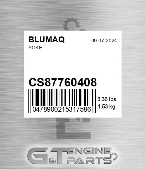 CS87760408 Yoke