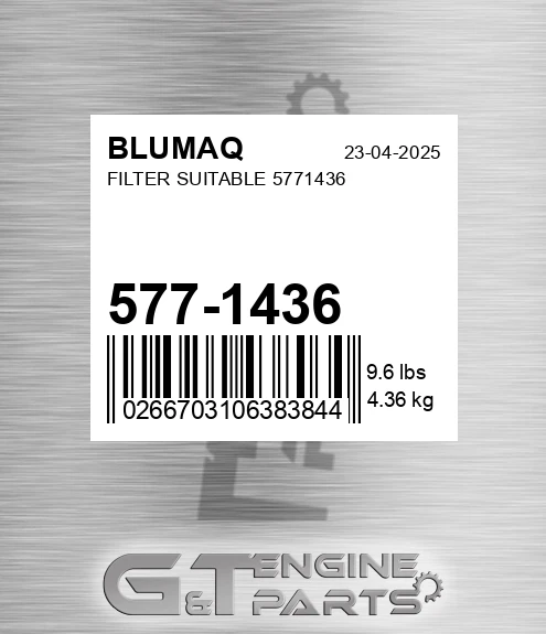 577-1436 Filter Suitable 5771436 for BLUMAQ