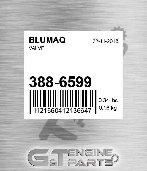 388-6599 Valve for BLUMAQ