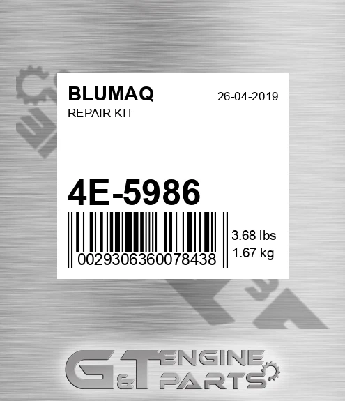 4E-5986 BLUMAQ Repair Kit