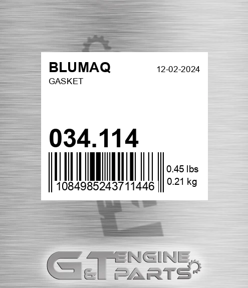 034.114 BLUMAQ Gasket