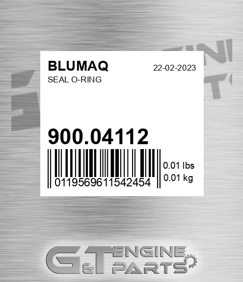 900.04112 Seal O-ring for BLUMAQ